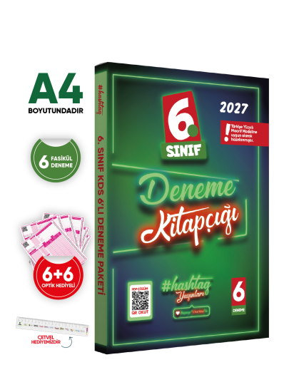 2027 6.Sınıf #hashtag Kazanım Değerlendirme Sınavı 6lı SARMAL Deneme Paketi Çözümlü Türkiye Geneli
