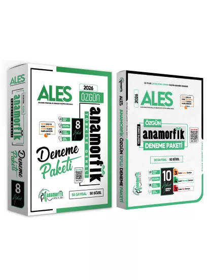 2026 ALES Anamorfik 10lu ve 8li Deneme Paketi 2li Set Özgün Yeni Nesil Türkiye Geneli Dijital Çözüm