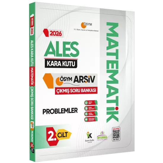 2026 ALES MATEMATİK Kara Kutusu 2.Cilt PROBLEMLER ÖSYM Çıkmış Soru Bankası Özetli Dijital Çözümlü