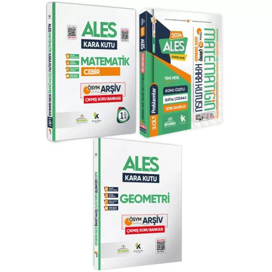 ALES Matematik 1.-2.Cilt ve Geometrinin Kara Kutusu Konu Özetli D.Çözümlü Soru Bankası Altın Set