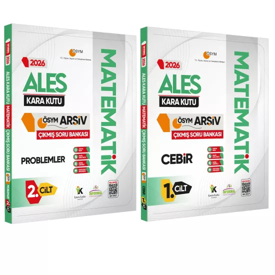 2026 ALES MATEMATİK Kara Kutu 1.-2.Cilt ÖSYM Çıkmış Soru Bankası 2li Set Konu Özetli Dijital Çözümlü