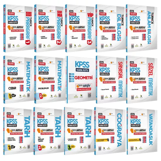 2026 KPSS Önlisans ALTIN PAKET GY-GK Kara Kutu ÖSYM Çıkmış Soru Bankası  Konu Ö. Dijital Çözümlü SET