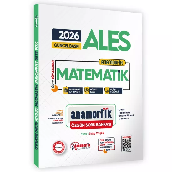  2026 ALES Yeni Sistem Anamorfik Matematik Özgün Soru Bankası Konu Konu Dijital Çözümlü