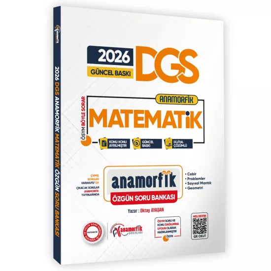  2026 DGS Yeni Sistem Anamorfik Matematik Özgün Soru Bankası Konu Konu Dijital Çözümlü