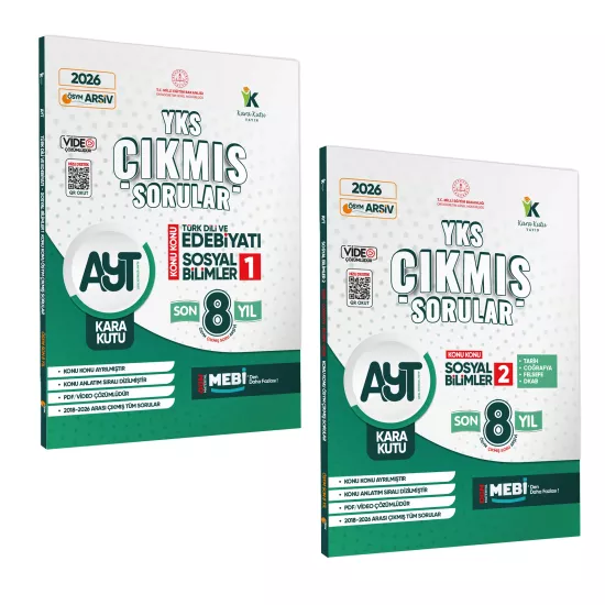 2026 YKS-AYT Sözel Çıkmış Soru Bankası Kara Kutu 2’li Set Konu Konu Son 8 Yıl PDF/Video Çözümlü