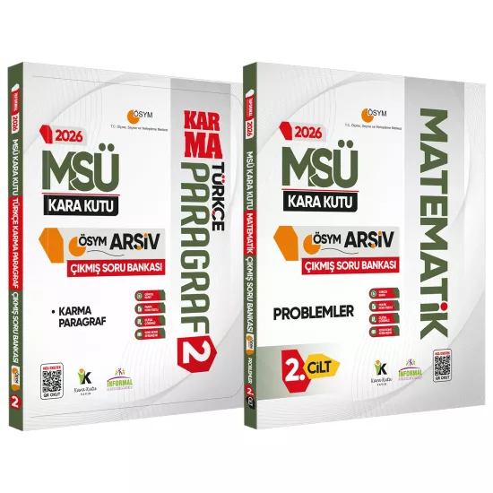 2026 MSÜ Kara Kutu PARAGRAF ve PROBLEMLER ÖSYM Çıkmış Soru Bankası 2li Set Konu Özetli Çözümlü