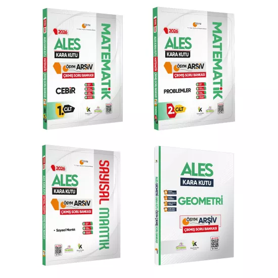 2026 ALES Kara Kutu ÖSYM Çıkmış Soru Bankası SAYISAL 4lü ALTIN SET Konu Özetli Dijital Çözümlü