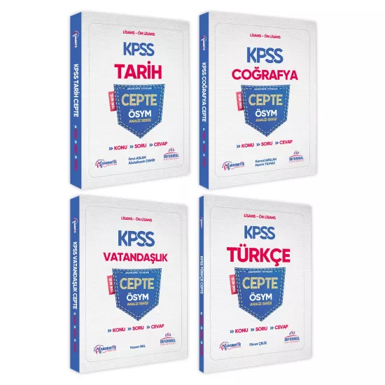 KPSS CEP SET PAKET-KONU-SORU-CEVAP ÖSYM ANALİZ SERİSİ
