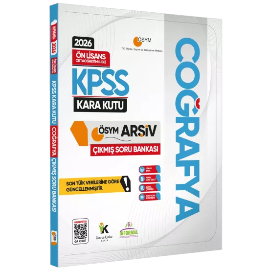 2026 KPSS Önlisans/Ortaöğretim Coğrafya Kara Kutu ÖSYM Çıkmış Soru Bankası Konu Özetli Çözümlü