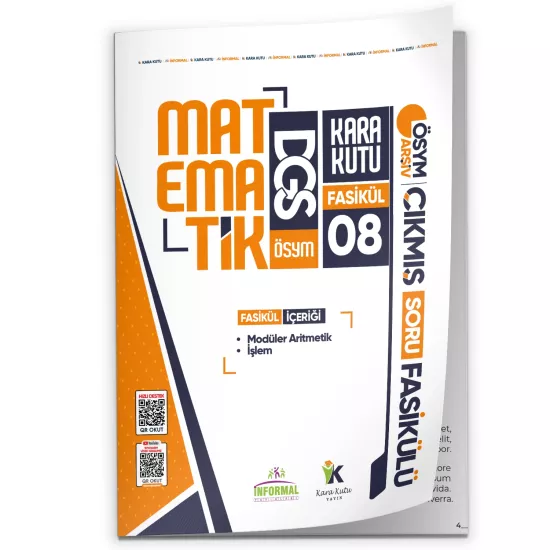 2026 DGS Matematik Kara Kutu Akademik 8.Fasikül ÖSYM Çıkmış Soru İşlem ve Modüler Aritmetik Fasikülü