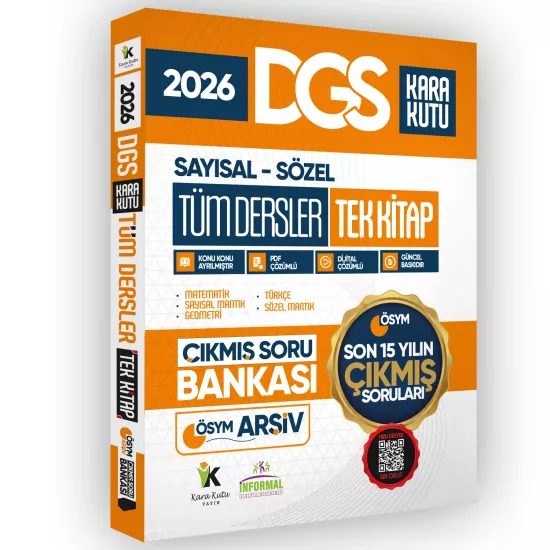 2026 FULL DGS Tüm Dersler Tek Kitap ÖSYM Çıkmış Soru Bankası Son 15 Yıl Sadece DGS PDF/Video Çözümlü