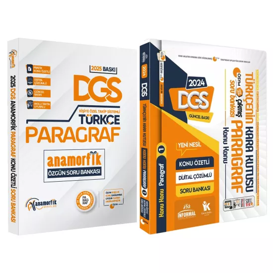 DGS Türkçe Özgün Asimetrik Paragraf-Çıkmış Konu Konu Paragraf Soru Bankası Konu Özetli Çözümlü