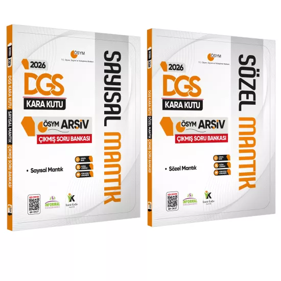 2026 DGS Kara Kutu Sayısal ve Sözel Mantık Set ÖSYM Çıkmış Soru Bankası Konu Özetli Dijital Çözümlü
