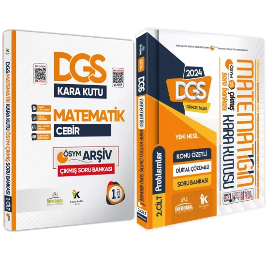 DGS Matematik Kara Kutu 1.ve 2.Cilt Konu Özetli D.Çözümlü ÖSYM Soru Bankası SET PAKET