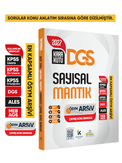 2027 DGS SAYISAL MANTIK Kara Kutu ÖSYM Çıkmış Soru Havuzu Bankası Konu Özetli Dijital Çözümlü