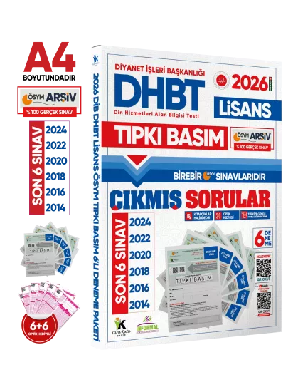 2026 KPSS-DHBT Lisans ÖSYM Çıkmış Soru Tıpkı Basım 6’lı Kitapçık Türkiye Geneli Deneme Paketi