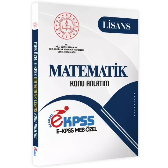 2026 EKPSS Lisans MATEMATİK MEB Özel Konu Anlatımı Kitabı (A4 Boyutlu)BASKI ÜCRETİ