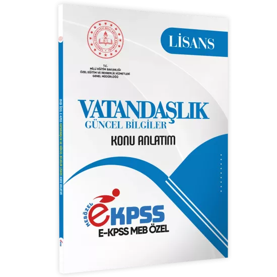 2025 MEB Özel EKPSS Lisans VATANDAŞLIK-ANAYASA Konu Anlatımı Kitabı (A4 Büyük Boyutlu)BASKI ÜCRETİ
