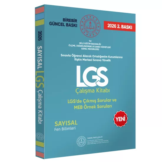 2026 MEB Örnek Soruları LGS Fen Bilimleri Çalışma Kitabı 8.Sınıf RENKLİ Baskı A4 Boyut GÜNCEL
