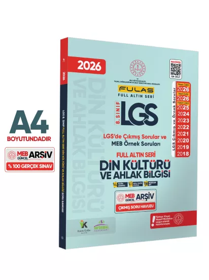 2026 8.Sınıf Full LGS Altın Seri FULAS DİN KÜLTÜRÜ ve AHLAK BİLGİSİ Çıkmış Soru Bankası Modüler Set