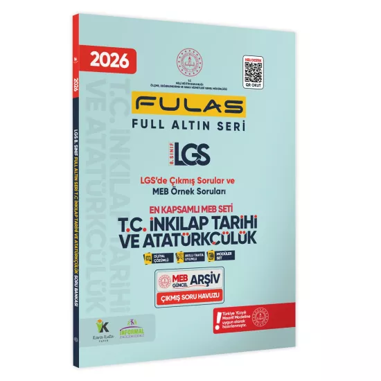 2026 8.Sınıf Full LGS Altın Seri (FULAS) İNKILAP TARİHİ MEB Çıkmış Soru Bankası Modüler Seti Çözümlü