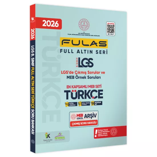 2026 8.Sınıf Full LGS Altın Seri (FULAS) TÜRKÇE MEB Çıkmış Soru Bankası Modüler Seti PDF Çözümlü