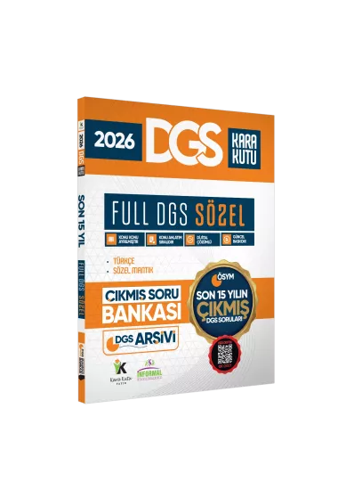 2026 FULL DGS SÖZEL Tek Kitap ÖSYM Çıkmış Soru Bankası Son 15 Yıl Sadece DGS PDF/Video Çözümlü