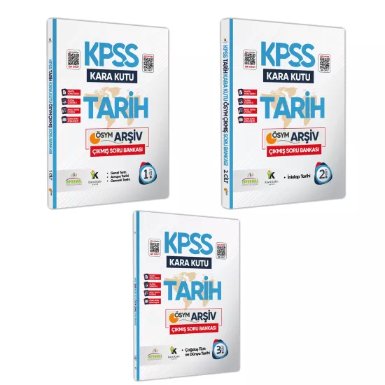 KPSS Tarihin Kara Kutusu 3 Cilt En Kapsamlı Çıkmış Soru Bankası Konu Özetli Dijital Çözümlü
