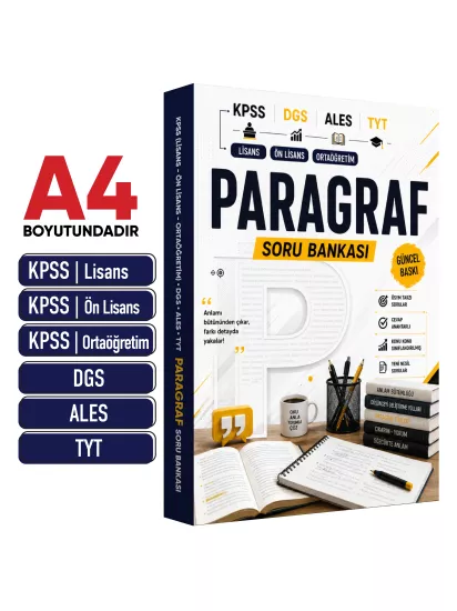 KPSS-DGS-ALES-TYT Paragraf Soru Bankası(ÖSYM Tarzında Yeni Nesil Sorular) Güncel Baskı