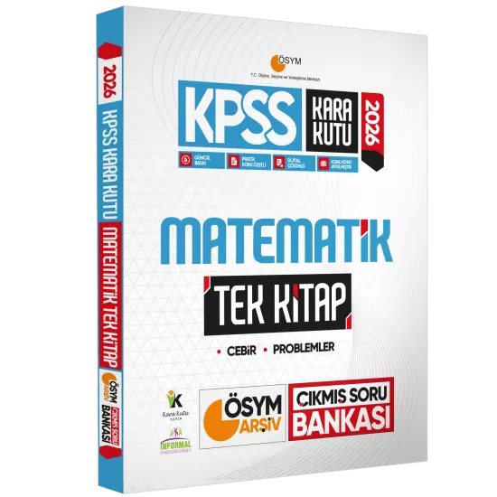 2026 KPSS Kara Kutu Matematik TEK KİTAP ÖSYM Arşiv Çıkmış Soru Bankası Konu Özetli Dijital Çözümlü