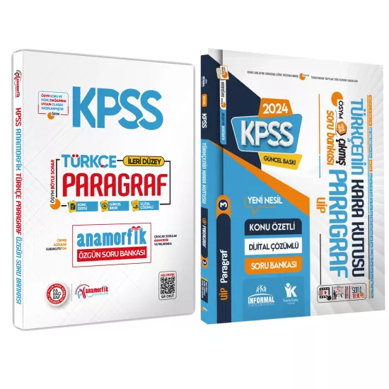 KPSS Türkçe Özgün Asimetrik Paragraf-Çıkmış VİP Paragraf Soru Bankası Konu Özetli Çözümlü SB