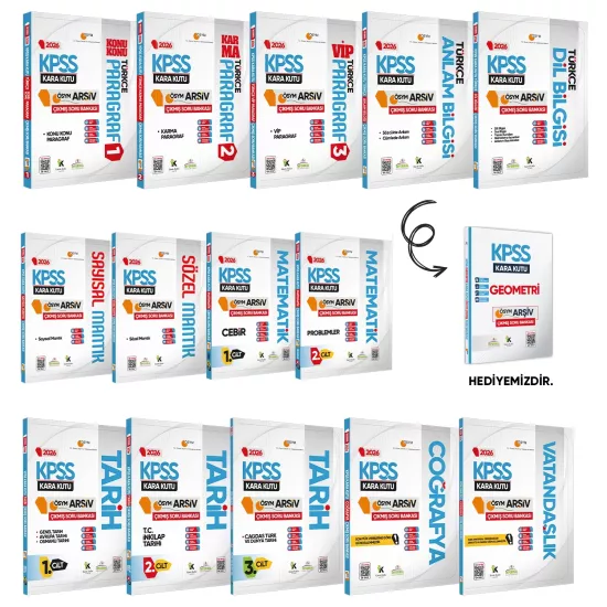 2026 KPSSnin Kara Kutusu GY-GK ÖSYM Çıkmış Soru Bankası ALTIN PAKET Konu Ö. Dijital Çözümlü SET (Geometri Hediyemizdir.)