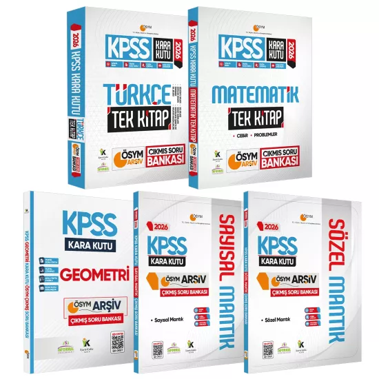 2026 KPSS Kara Kutu Genel Yetenek TEKLİ KİTAP SET Çıkmış Soru Bankası Konu Özetli Dijital Çözümlü