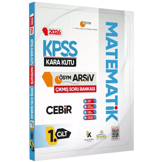 2026 KPSS MATEMATİK Kara Kutusu 1.Cilt CEBİR ÖSYM Çıkmış Soru Bankası Konu Özetli Dijital Çözümlü