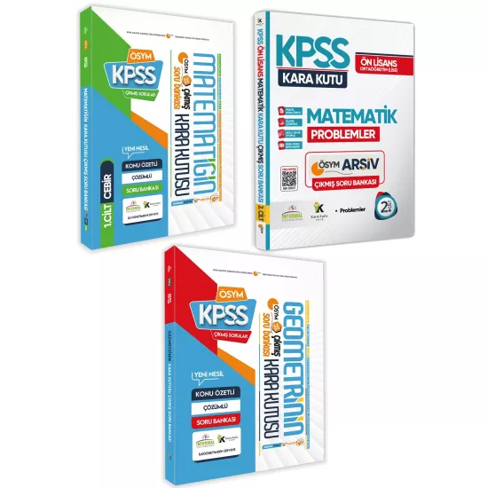 KPSS Önlisans/Ortaöğretim Matematik 1.-2.Cilt ve Geometrinin Kara Kutusu En Kapsamlı SB Altın Set
