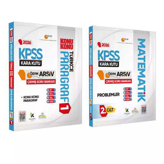 2026 KPSS Kara Kutu PARAGRAF ve PROBLEMLER ÖSYM Çıkmış Soru Bankası 2li Set Konu Özetli Çözümlü