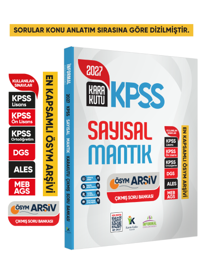 2027 KPSS SAYISAL MANTIK Kara Kutu ÖSYM Çıkmış Soru Havuzu Bankası Konu Özetli Dijital Çözümlü