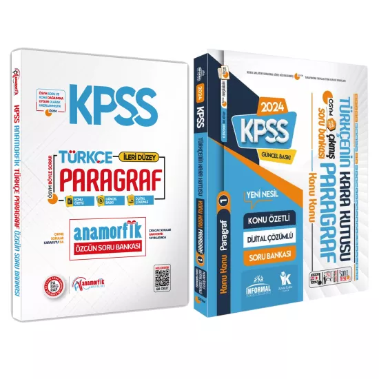 KPSS Türkçe Özgün Asimetrik Paragraf-Çıkmış Konu Konu Paragraf Soru Bankası Konu Özetli Çözümlü