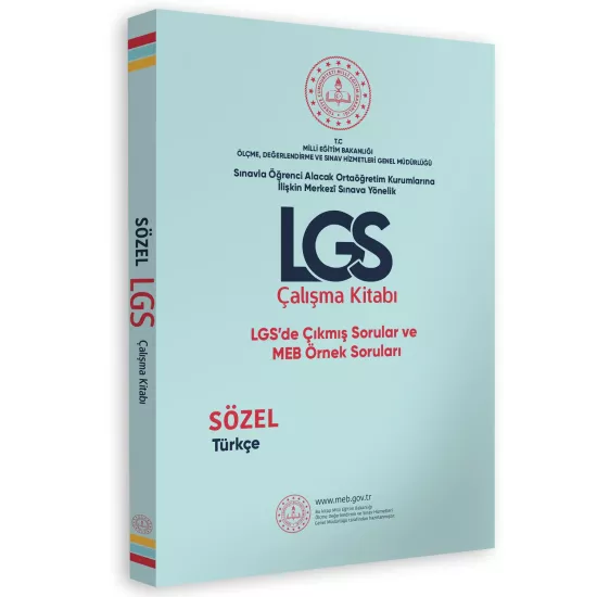2026 8.SINIF LGS MEB Örnek Soruları Türkçe Sözel Çalışma Kitabı RENKLİ Baskı GÜNCEL