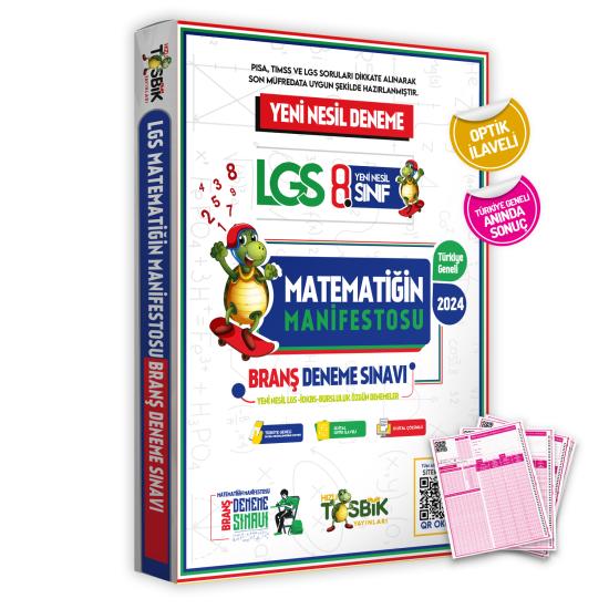 2024 LGS 8.Sınıf Matematiğin Manifestosu Yeni Müfredat Konuları Çözümlü Deneme Sınavı