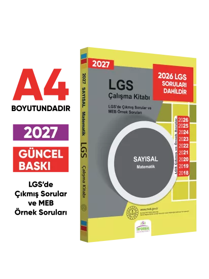 2027 LGS Matematik Çıkmış Sorular Kitabı (A4 Renkli)