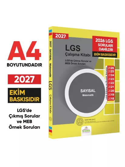 2027 LGS Matematik Çıkmış Sorular Kitabı (A4 Renkli)