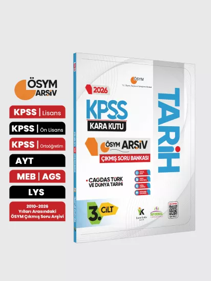 2026 KPSS Tarihin Kara Kutusu 3.Cilt ÖSYM Çıkmış Soru Havuzu Bankası Konu Özetli Dijital Çözümlü