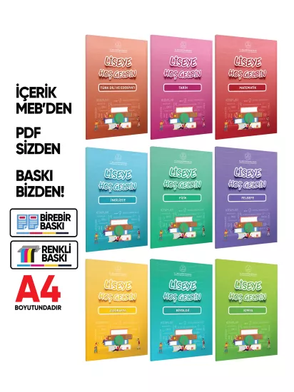 2027 MEBİ 9.10.11.Sınıf Maarif Modeli Yeni Müfredat LİSEYE HOŞGELDİN 9lu Kitap Seti BASKI ÜCRETİ