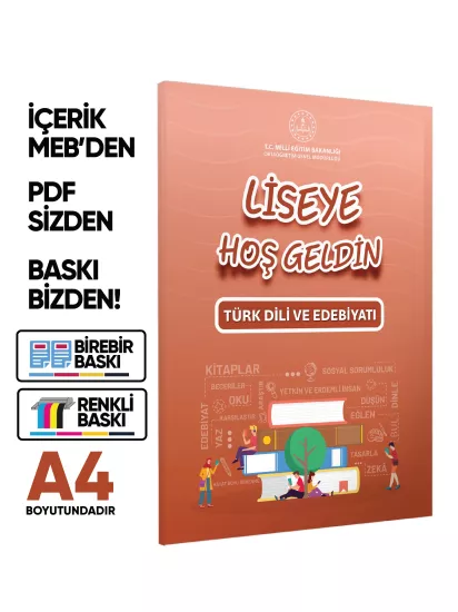 2027 MEBİ 9.10.11.Sınıf Maarif Modeli Yeni Müfredat LİSEYE HOŞGELDİN Edebiyat Kitabı BASKI ÜCRETİ