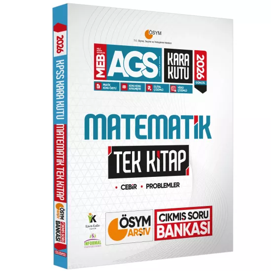 2026 MEB AGS Kara Kutu Matematik TEK KİTAP ÖSYM Arşiv Çıkmış Soru Bankası Konu Özetli Çözümlü