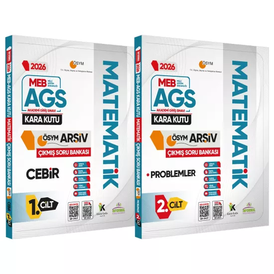 2026 MEB AGS MATEMATİK Kara Kutu 1.-2.Cilt ÖSYM Çıkmış Soru Bankası 2li Set Özetli Dijital Çözümlü