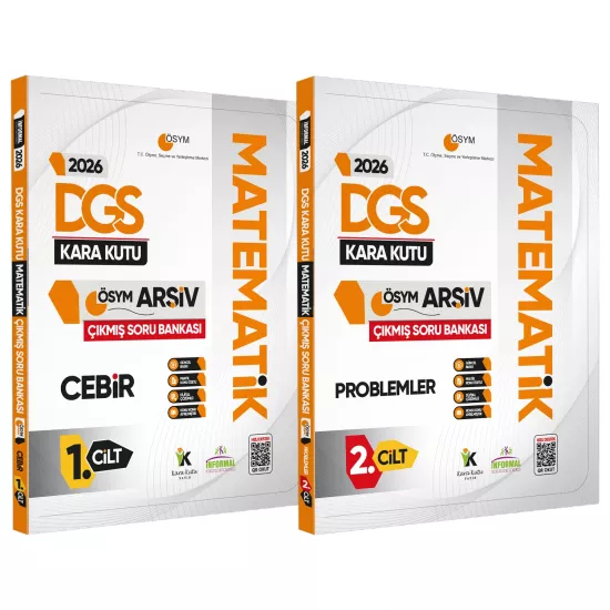 2026 DGS MATEMATİK Kara Kutu 1.-2.Cilt ÖSYM Çıkmış Soru Bankası 2li Set Konu Özetli Dijital Çözümlü