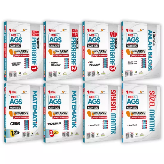2026 MEB-AGS Kara Kutu GENEL YETENEK ALTIN SET ÖSYM Çıkmış Soru Bankası Konu Özetli Dijital Çözümlü