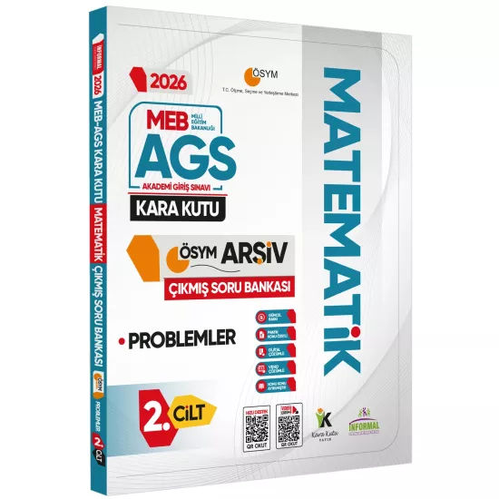 2026 MEB AGS MATEMATİK Kara Kutusu 2.Cilt PROBLEMLER ÖSYM Çıkmış Soru Bankası Özetli Dijital Çözümlü